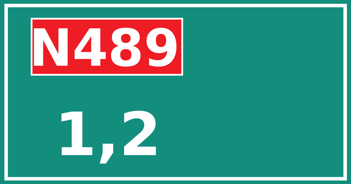 Hectometerbord N489 1,2