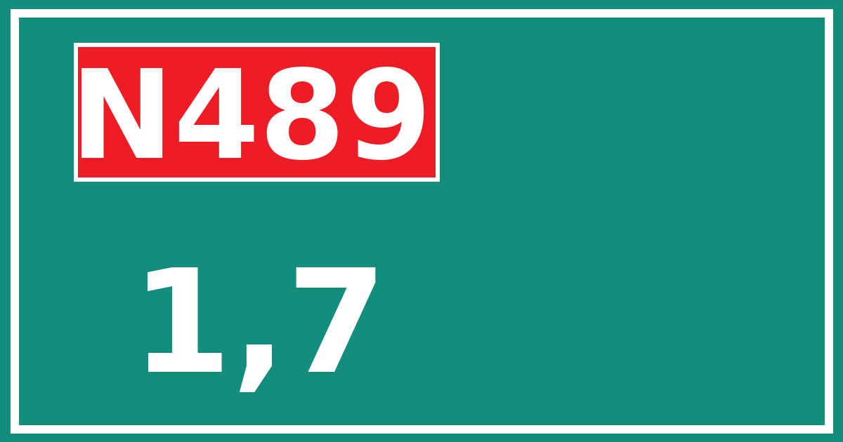 Hectometerbord N489 1,7