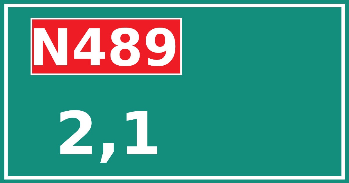 Hectometerbord N489 2,1