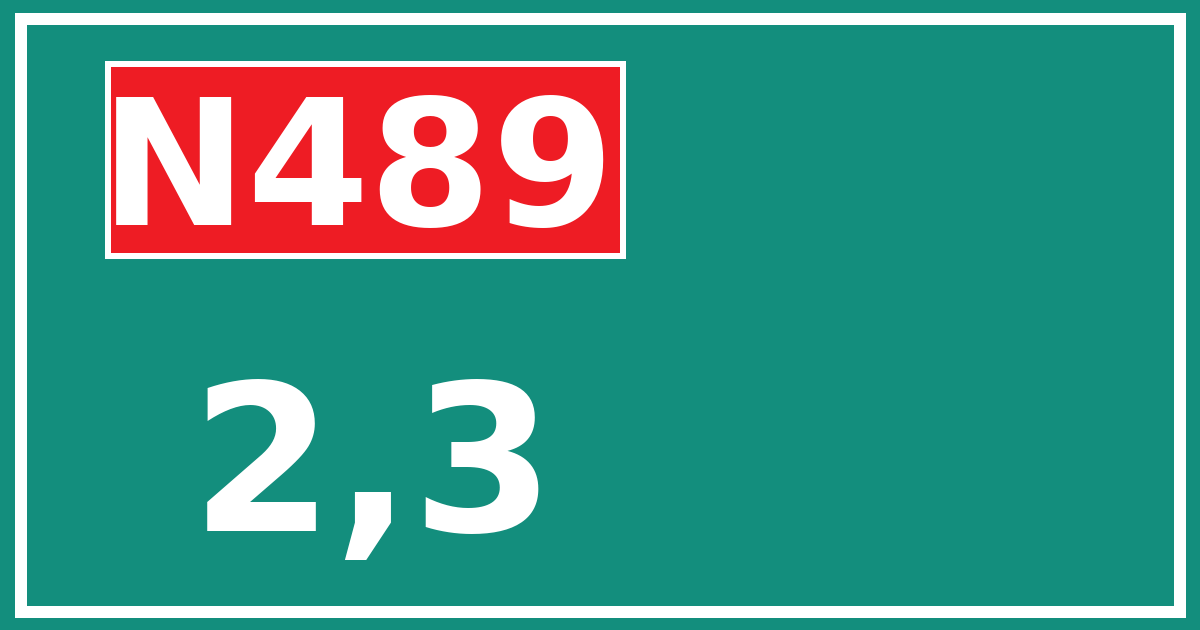 Hectometerbord N489 2,3