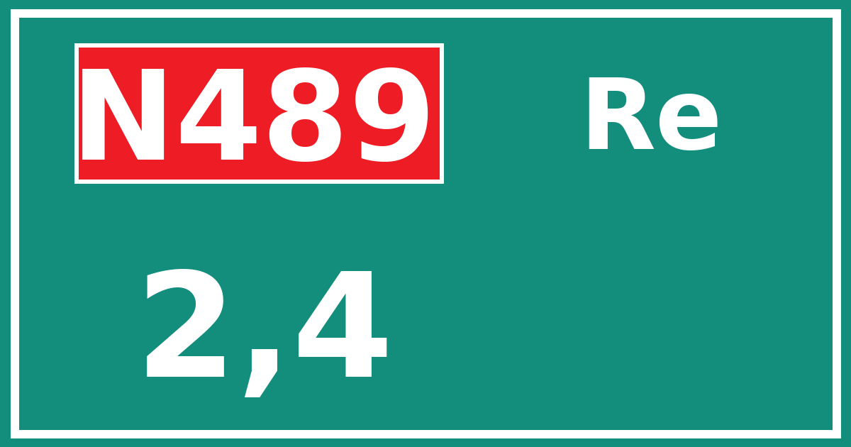 Hectometerbord N489 2,4 zijde Re