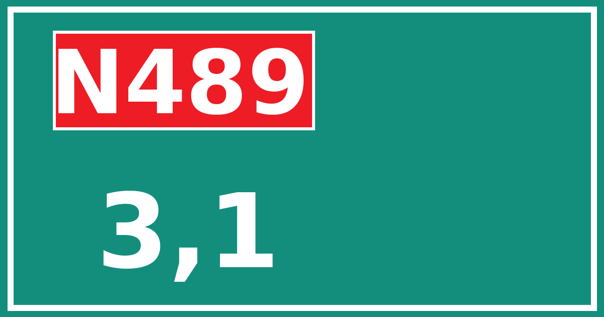 Hectometerbord N489 3,1