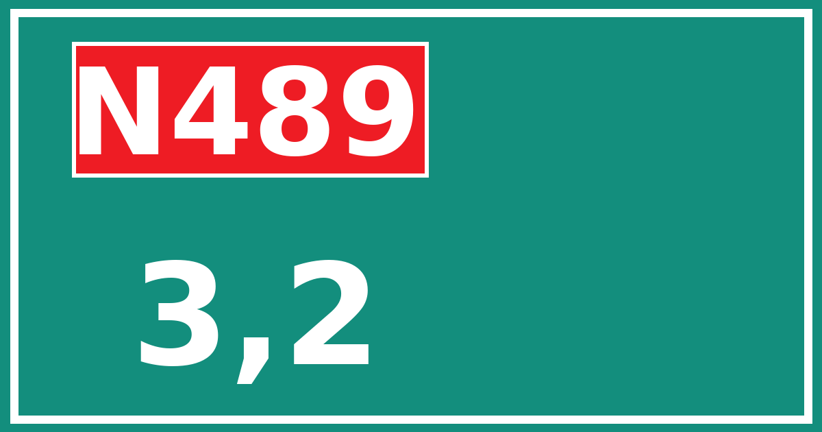 Hectometerbord N489 3,2