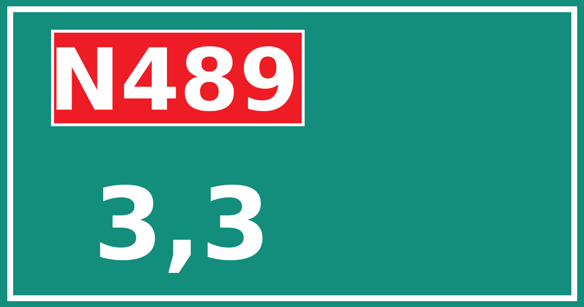 Hectometerbord N489 3,3