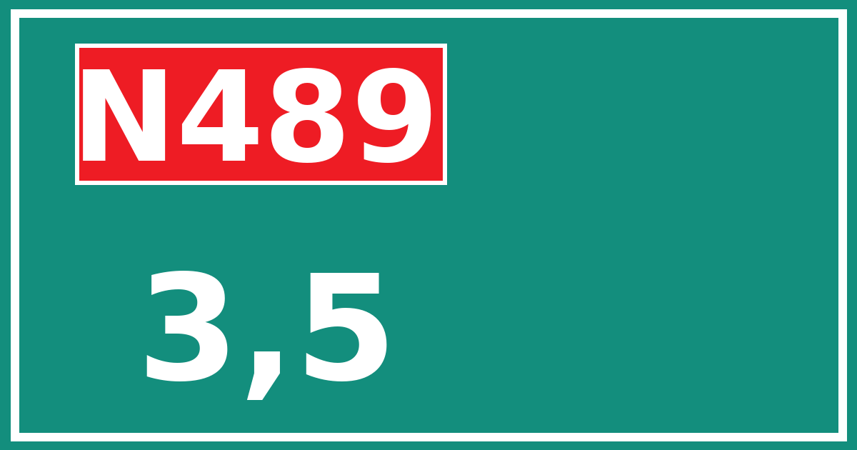 Hectometerbord N489 3,5