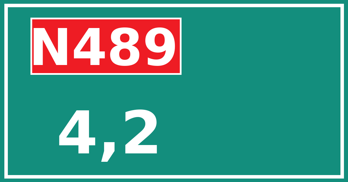 Hectometerbord N489 4,2