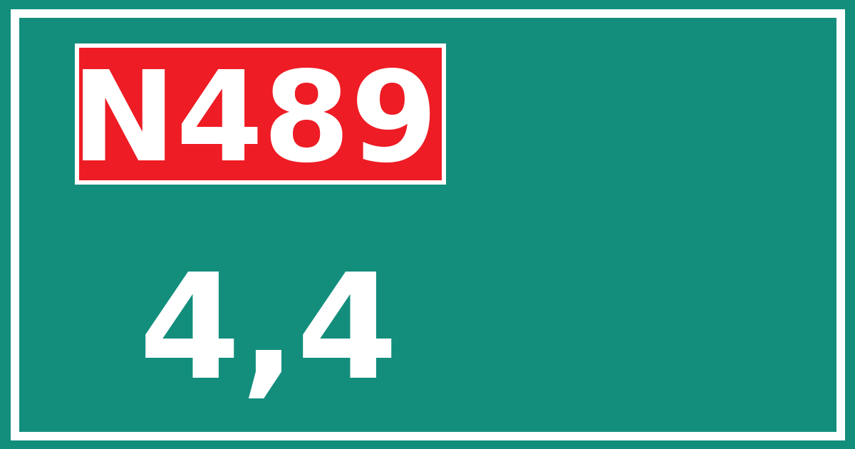 Hectometerbord N489 4,4