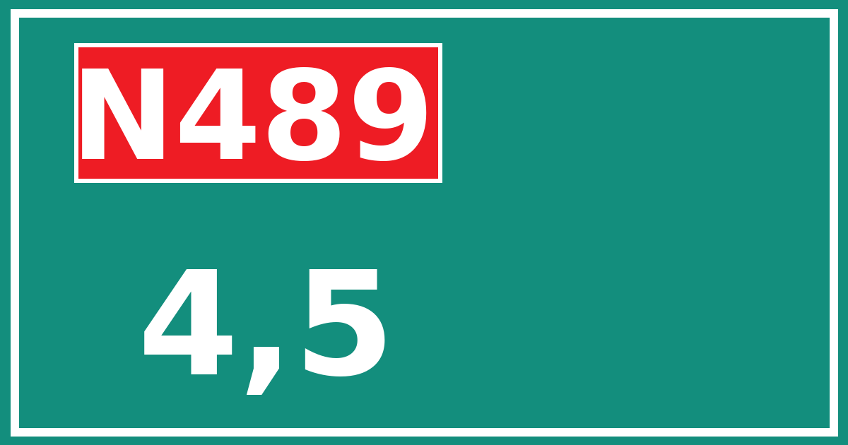 Hectometerbord N489 4,5