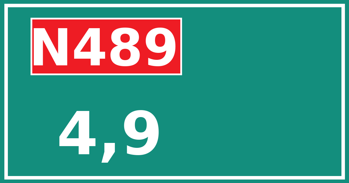 Hectometerbord N489 4,9