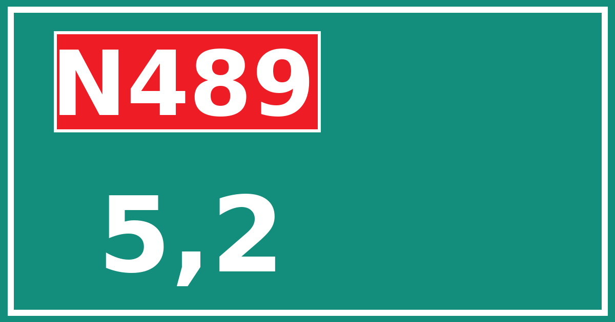 Hectometerbord N489 5,2