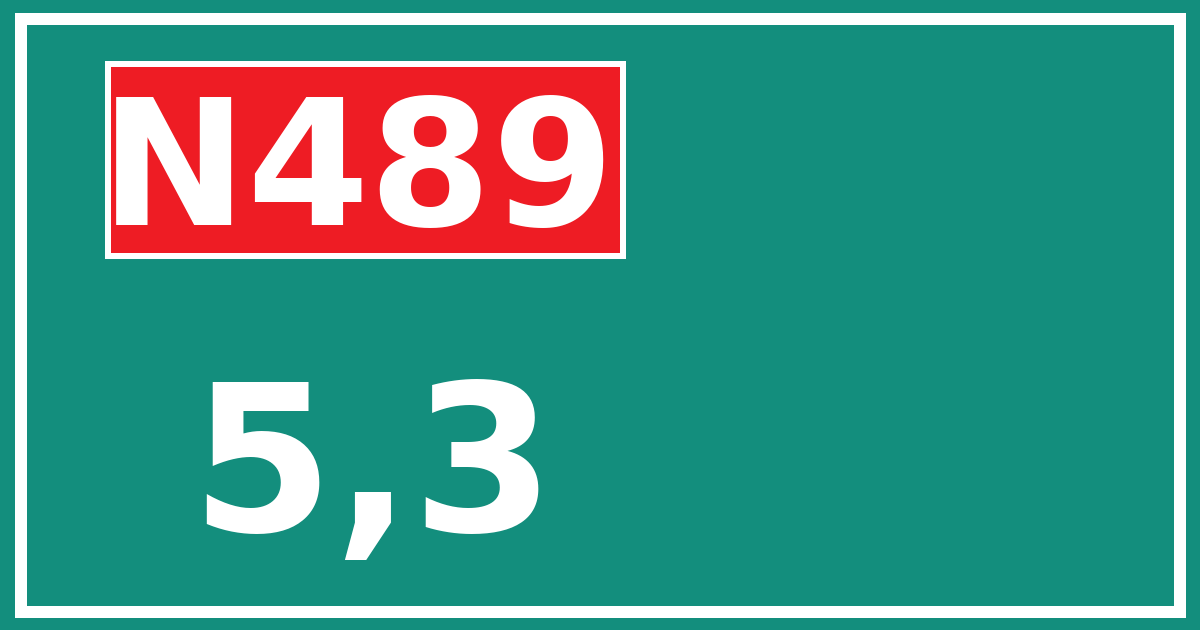 Hectometerbord N489 5,3