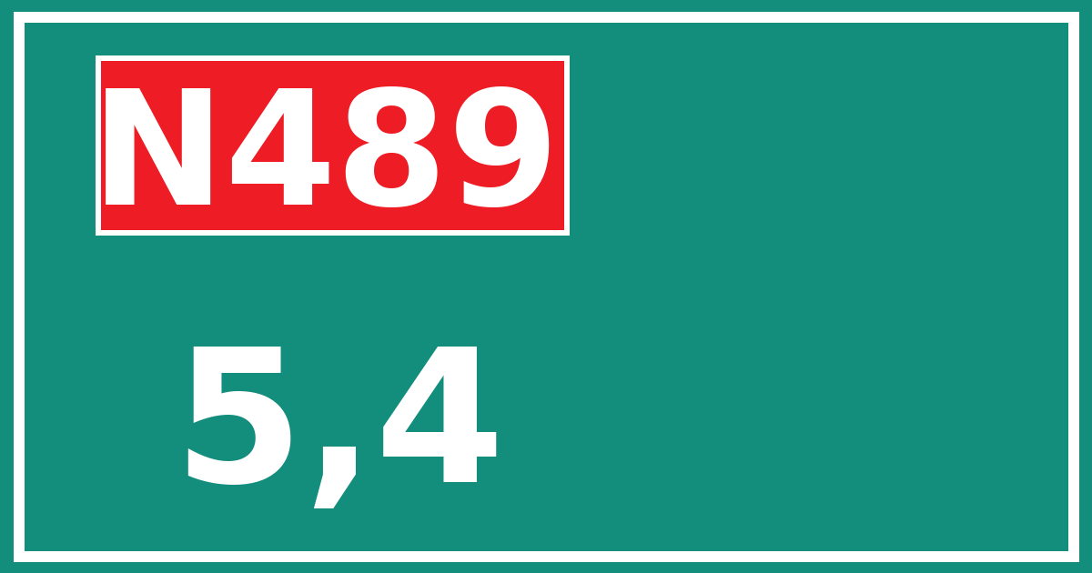 Hectometerbord N489 5,4