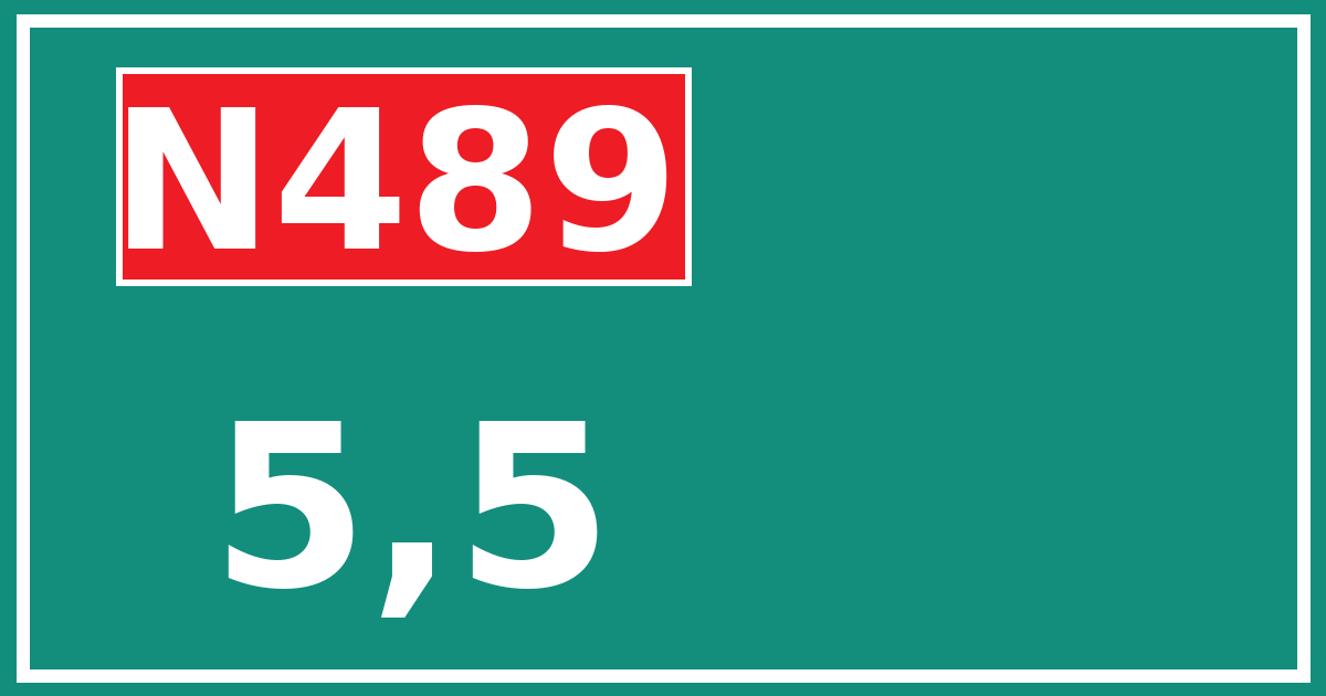 Hectometerbord N489 5,5