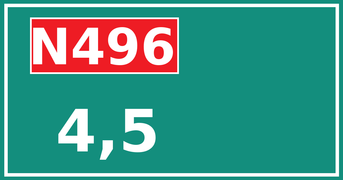 Hectometerbord N496 4,5