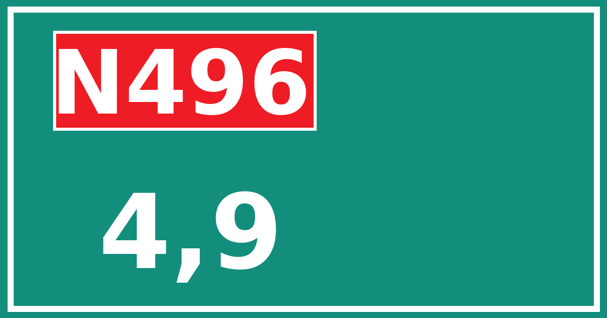 Hectometerbord N496 4,9