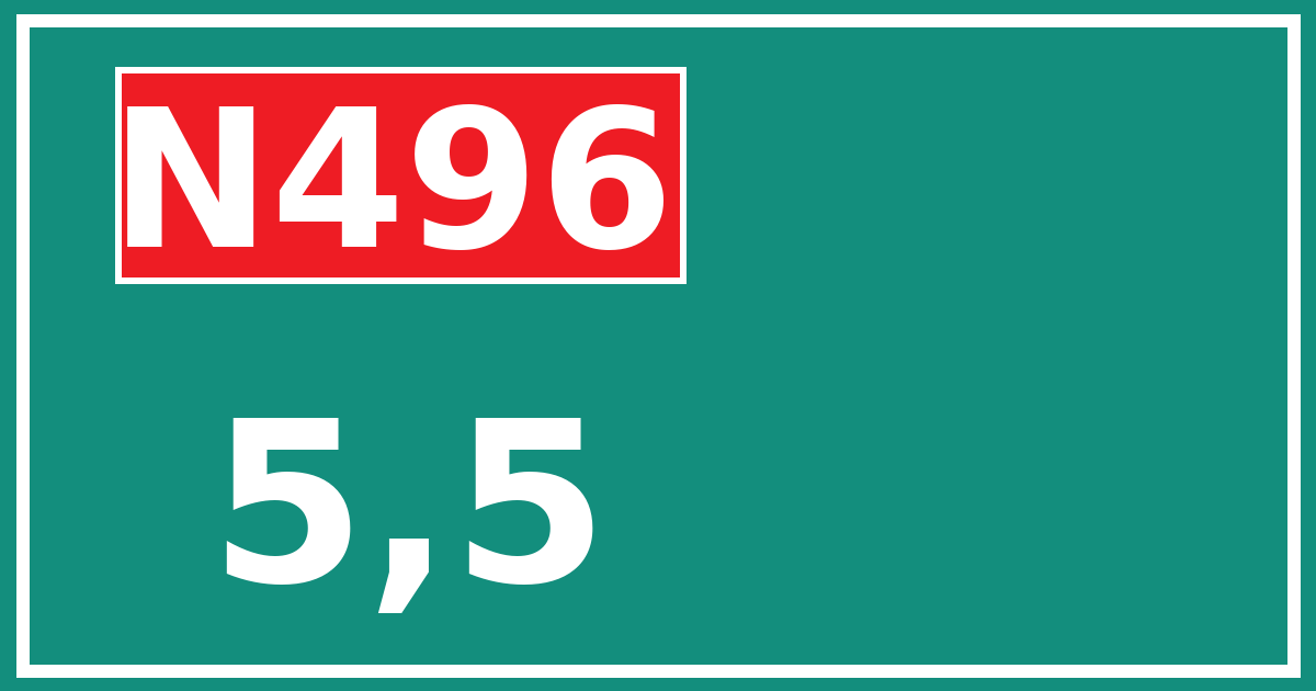 Hectometerbord N496 5,5