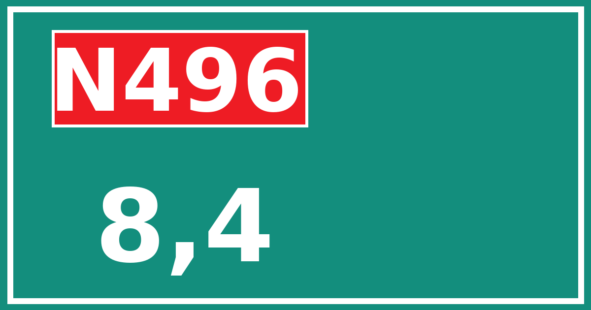 Hectometerbord N496 8,4