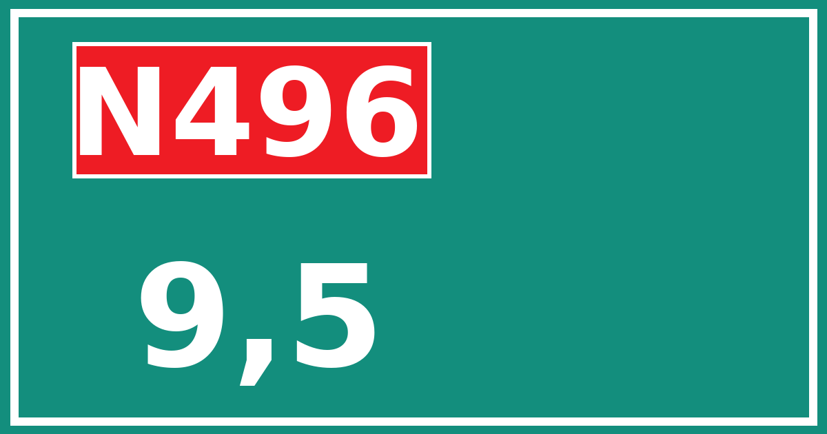 Hectometerbord N496 9,5