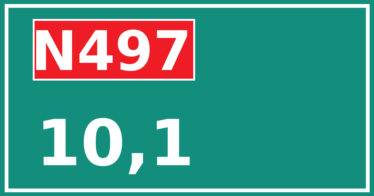 Hectometerbord N497 10,1