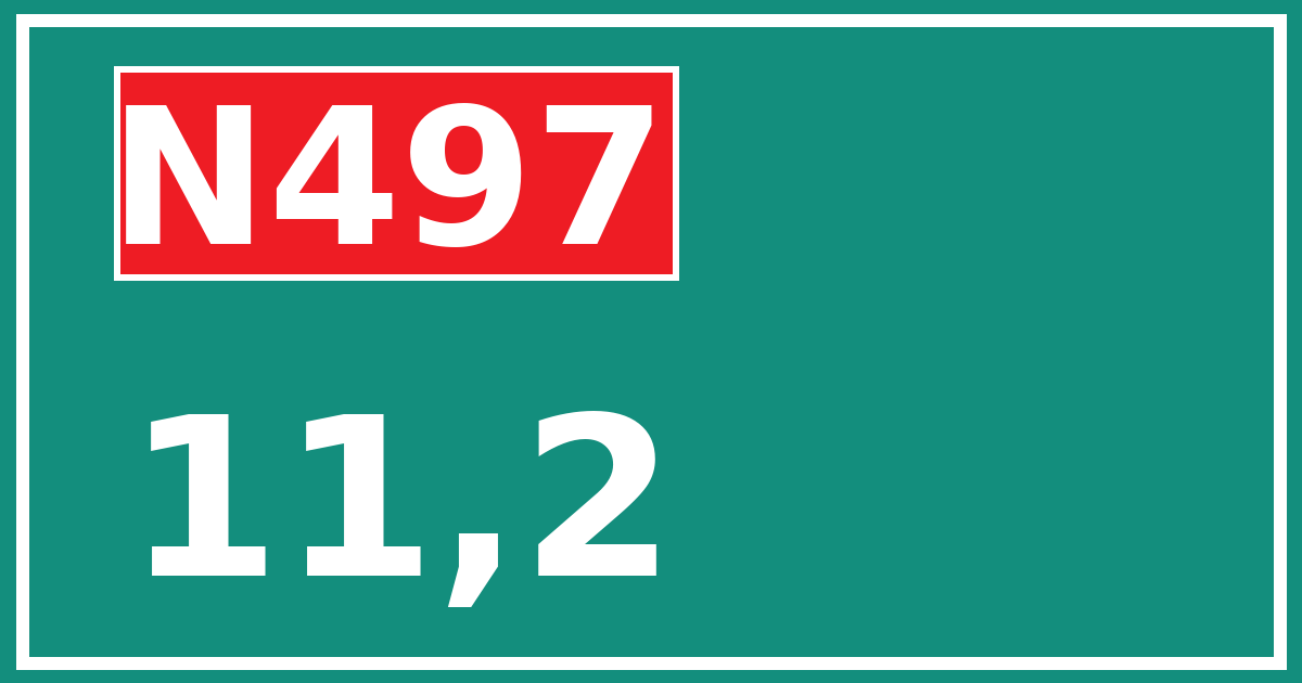 Hectometerbord N497 11,2