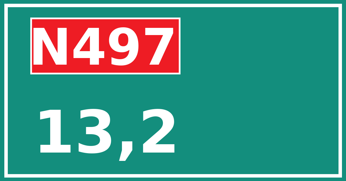 Hectometerbord N497 13,2