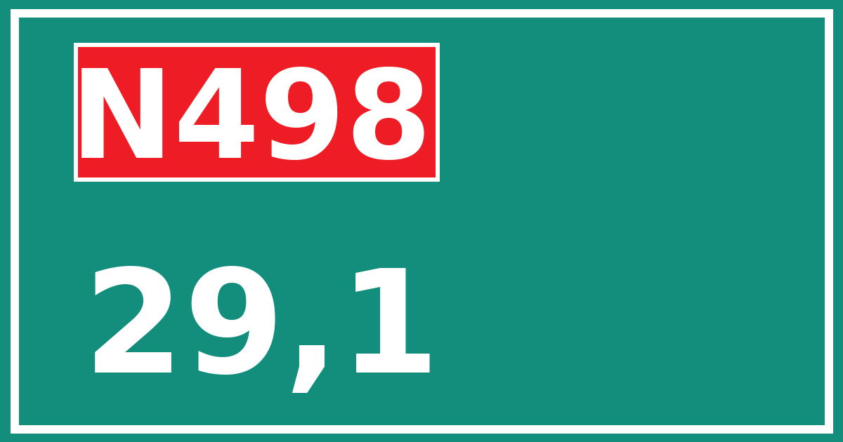 Hectometerbord N498 29,1