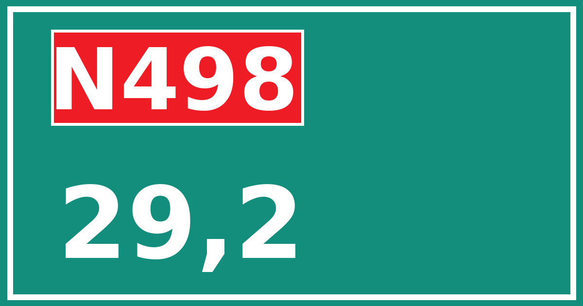 Hectometerbord N498 29,2