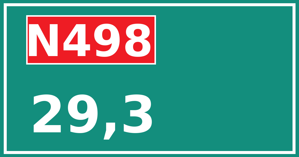 Hectometerbord N498 29,3