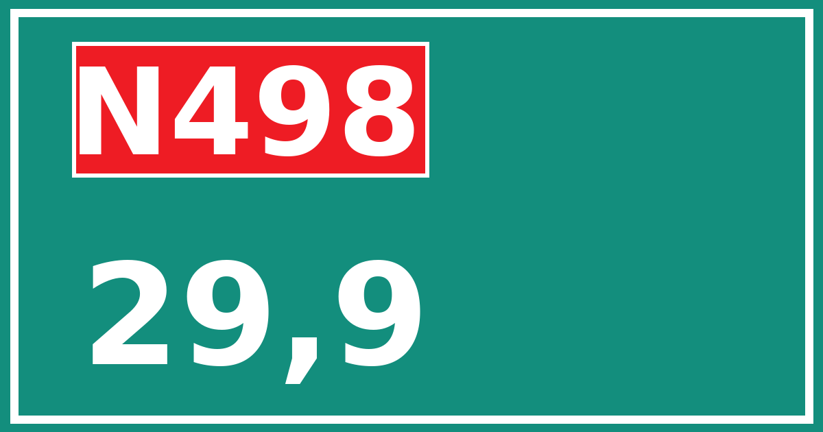 Hectometerbord N498 29,9