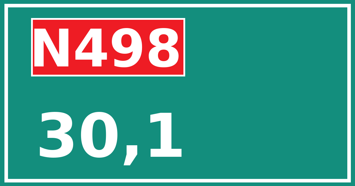 Hectometerbord N498 30,1