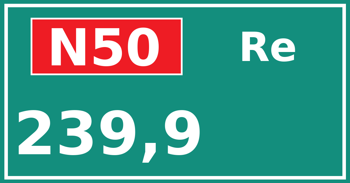 Hectometerbord N50 239,9 zijde Re