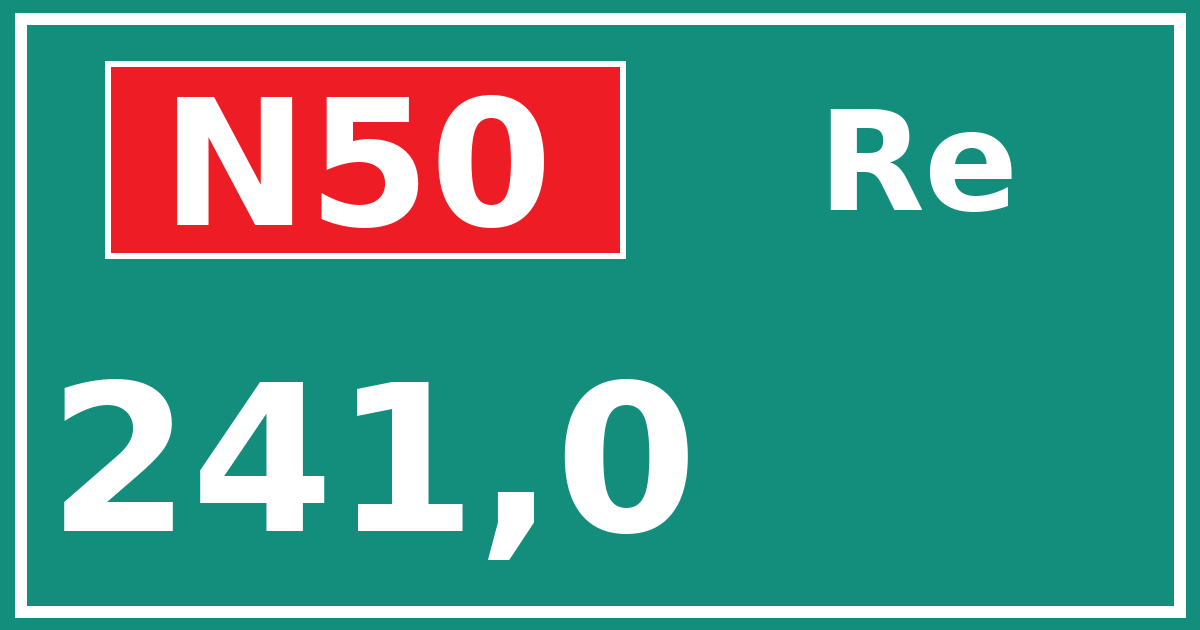 Hectometerbord N50 241,0 zijde Re