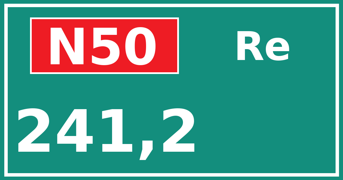 Hectometerbord N50 241,2 zijde Re