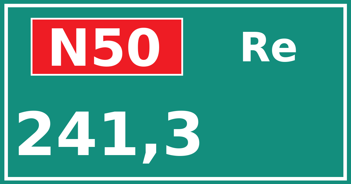 Hectometerbord N50 241,3 zijde Re