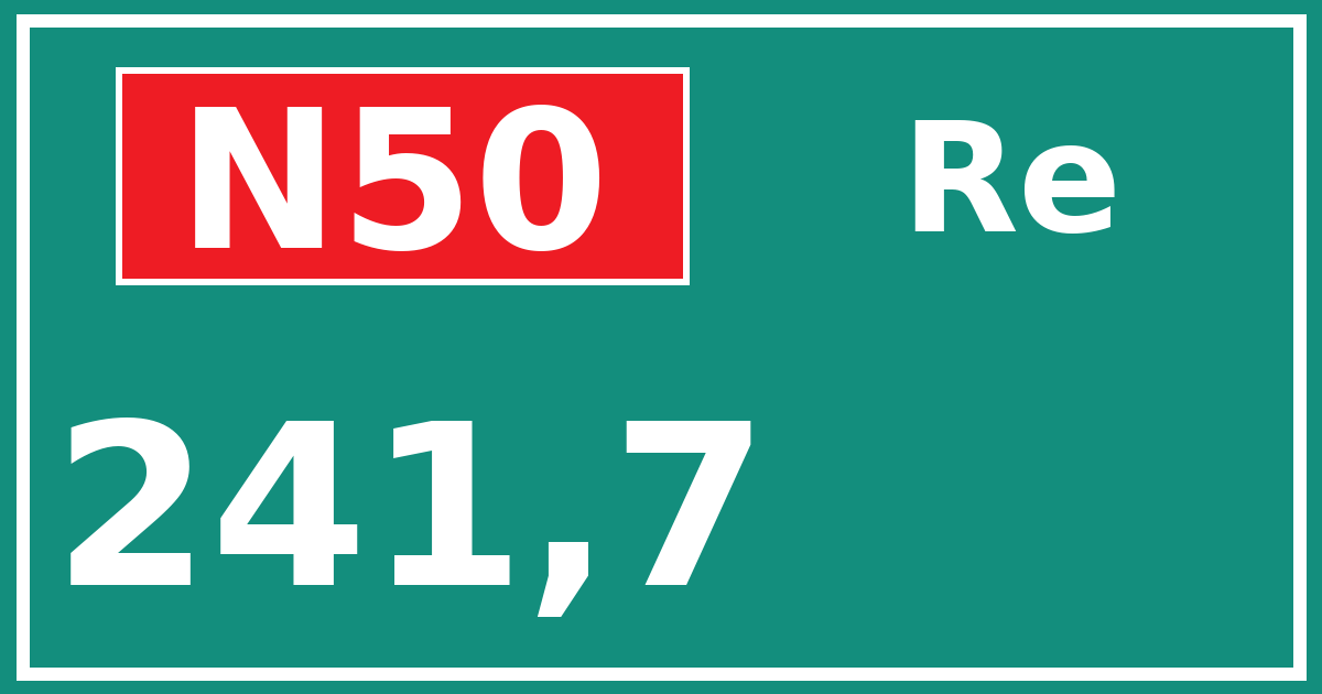Hectometerbord N50 241,7 zijde Re