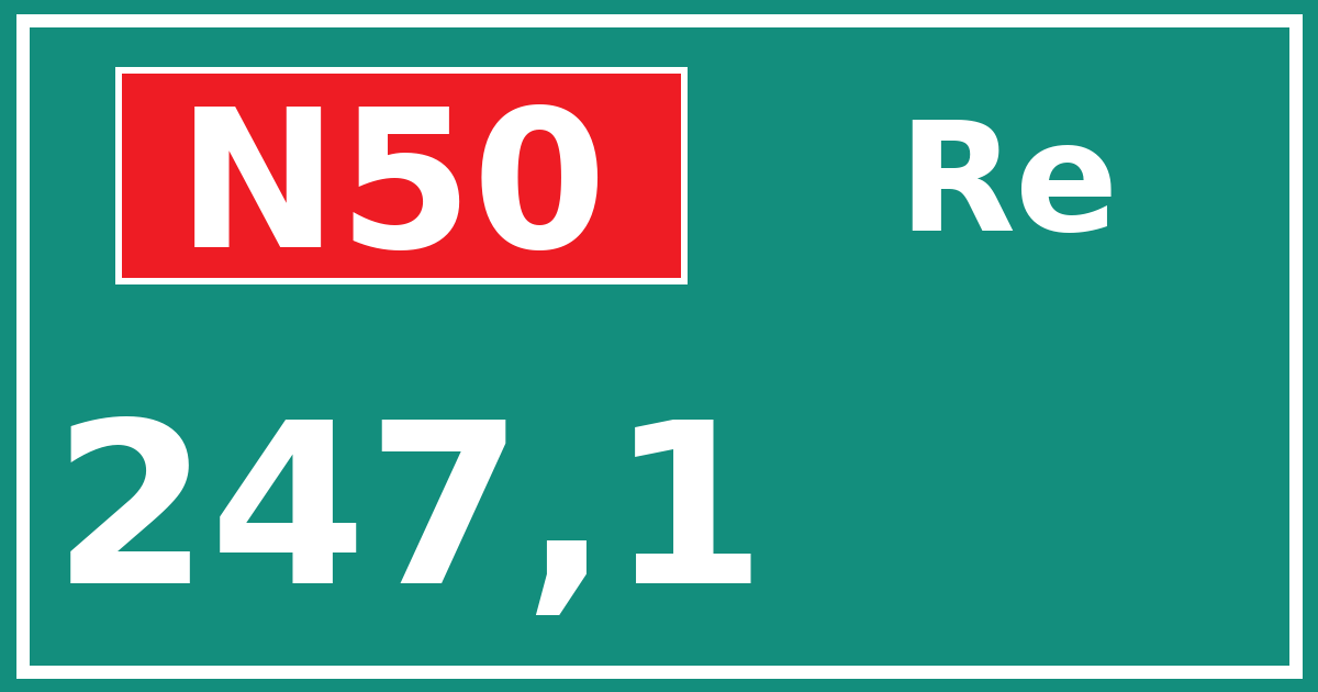 Hectometerbord N50 247,1 zijde Re