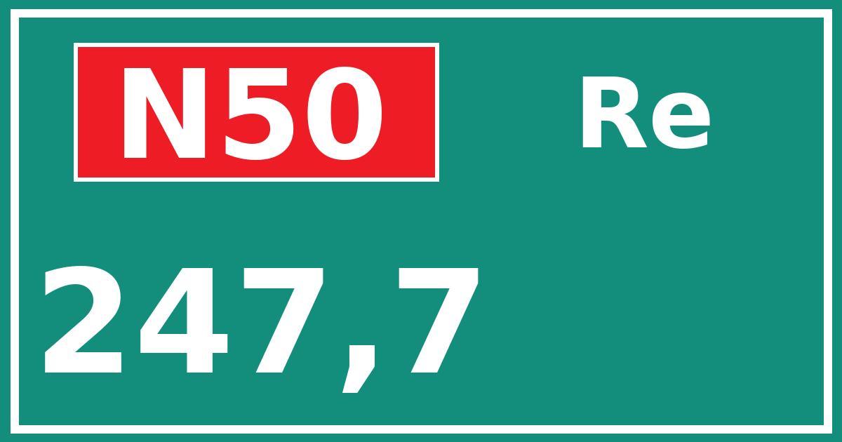 Hectometerbord N50 247,7 zijde Re
