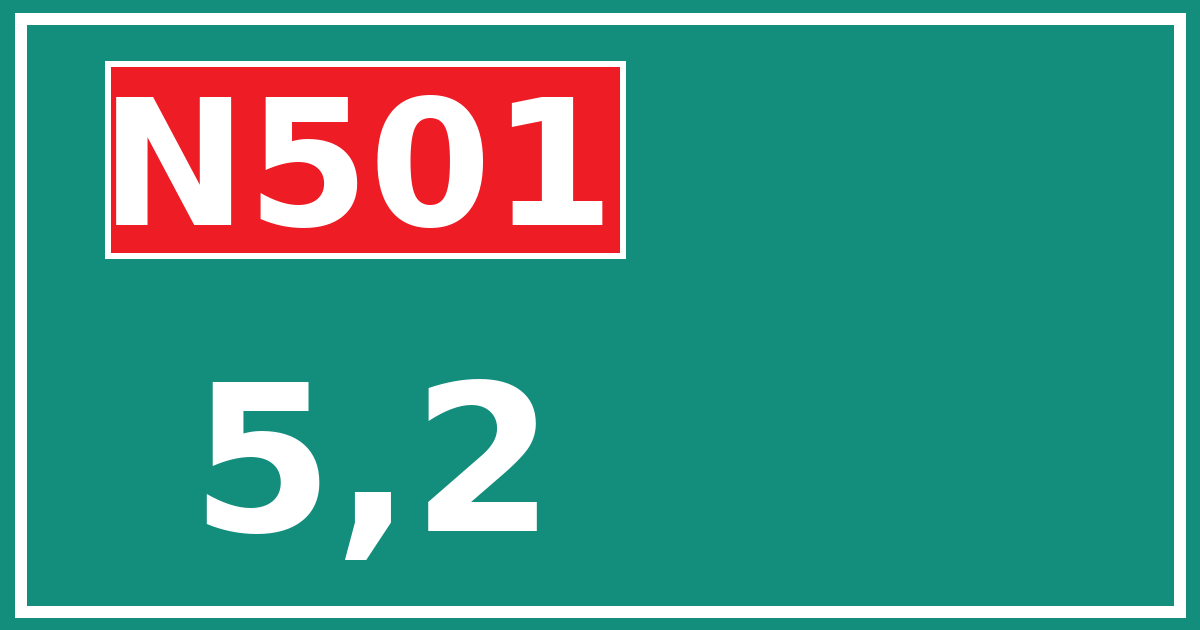 Hectometerbord N501 5,2
