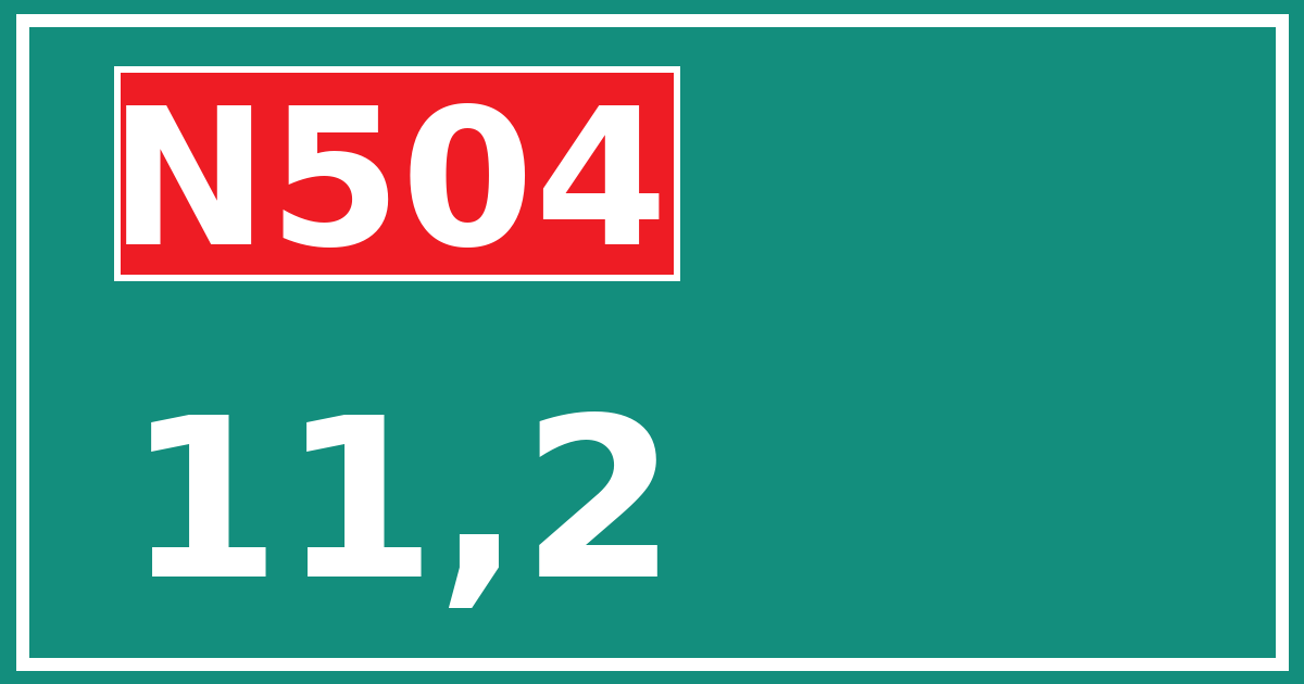 Hectometerbord N504 11,2