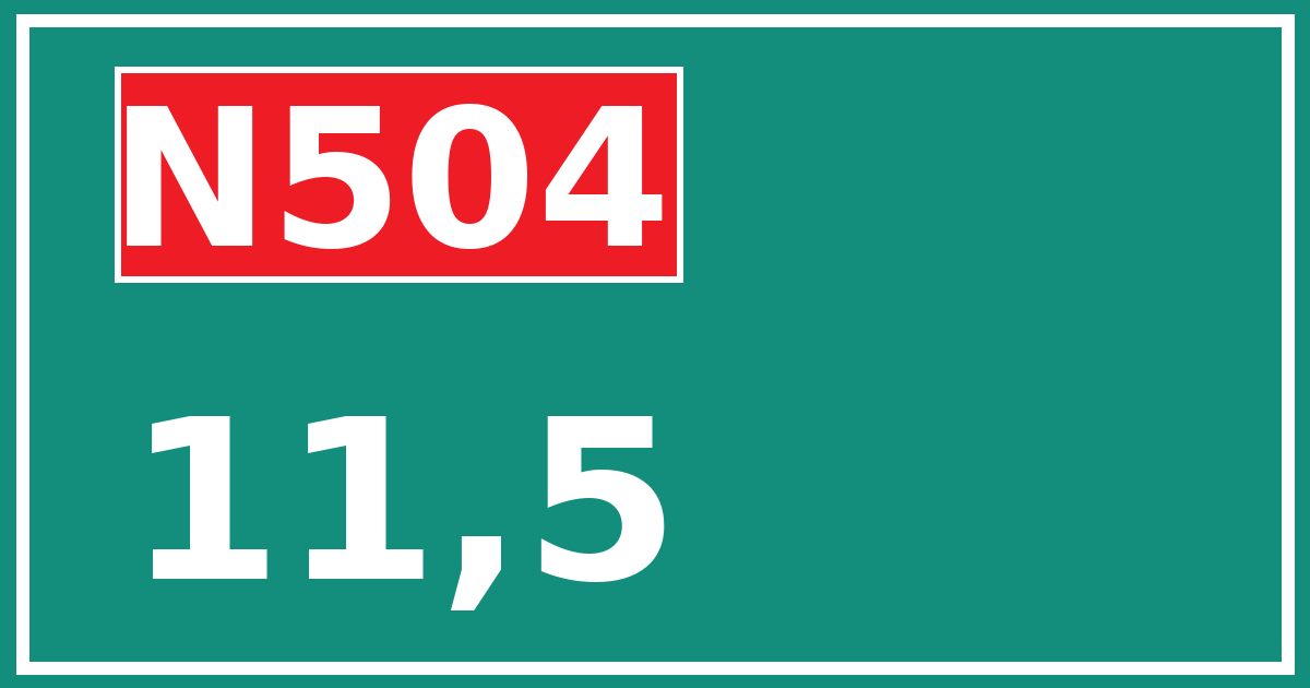 Hectometerbord N504 11,5