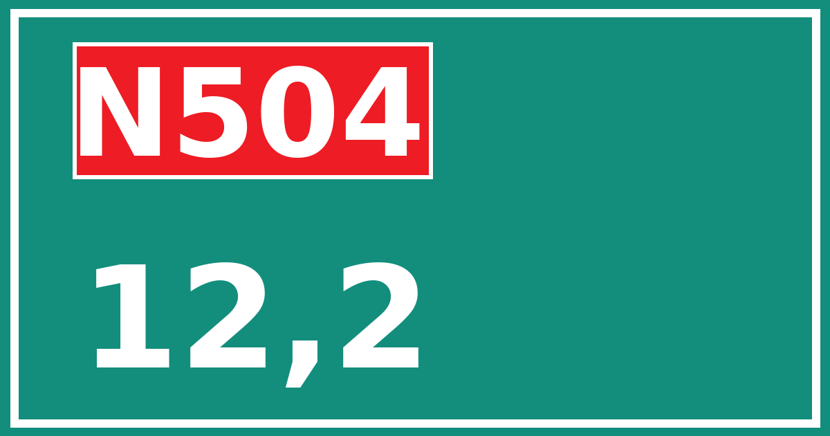 Hectometerbord N504 12,2