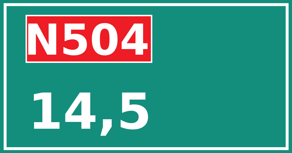 Hectometerbord N504 14,5