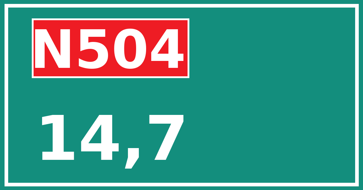 Hectometerbord N504 14,7