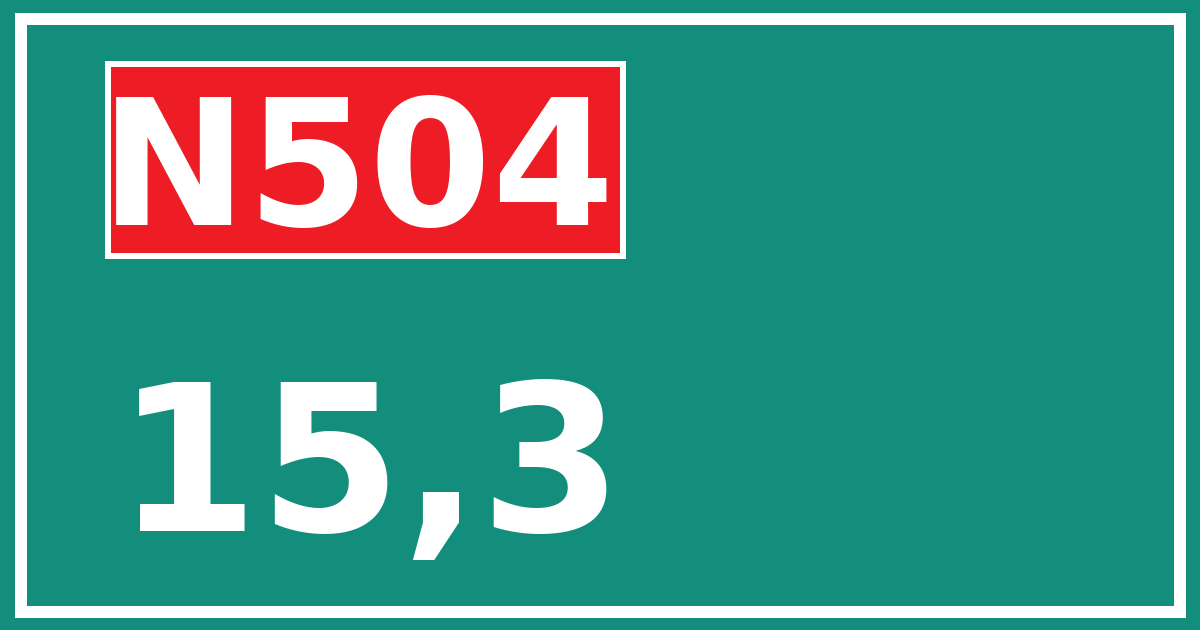 Hectometerbord N504 15,3