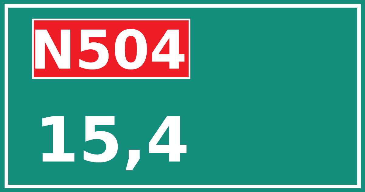 Hectometerbord N504 15,4