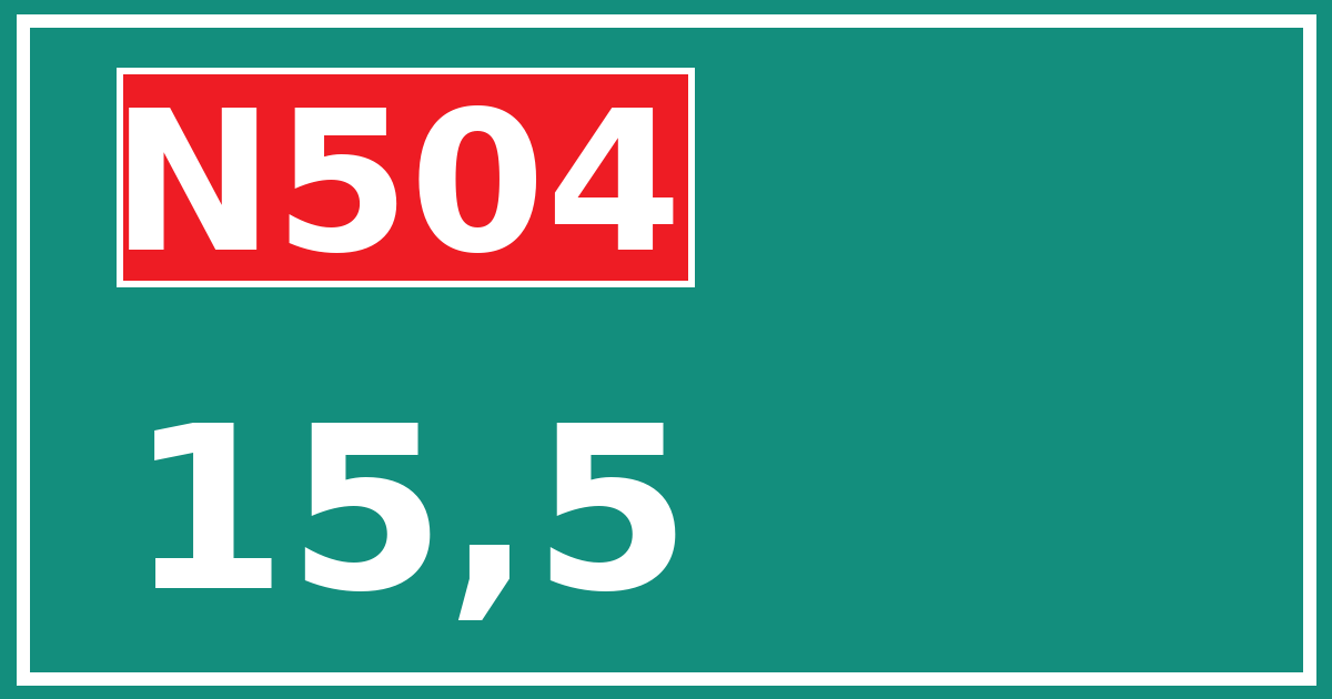 Hectometerbord N504 15,5