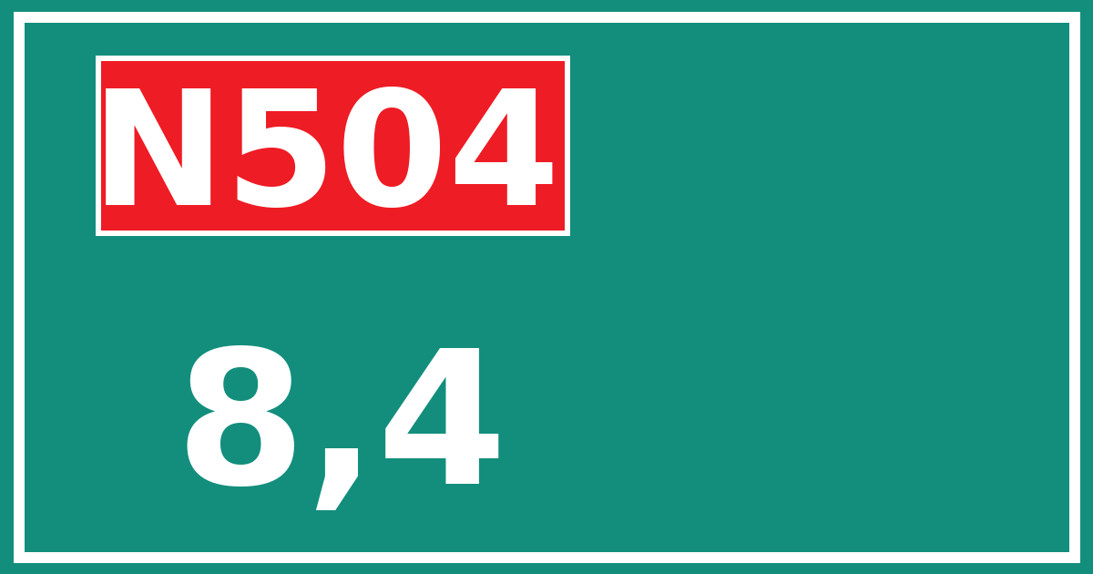 Hectometerbord N504 8,4