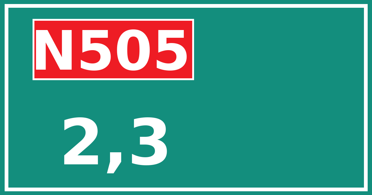 Hectometerbord N505 2,3