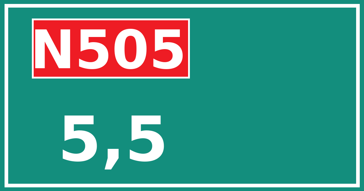 Hectometerbord N505 5,5