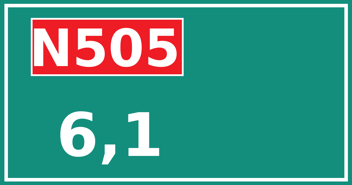 Hectometerbord N505 6,1